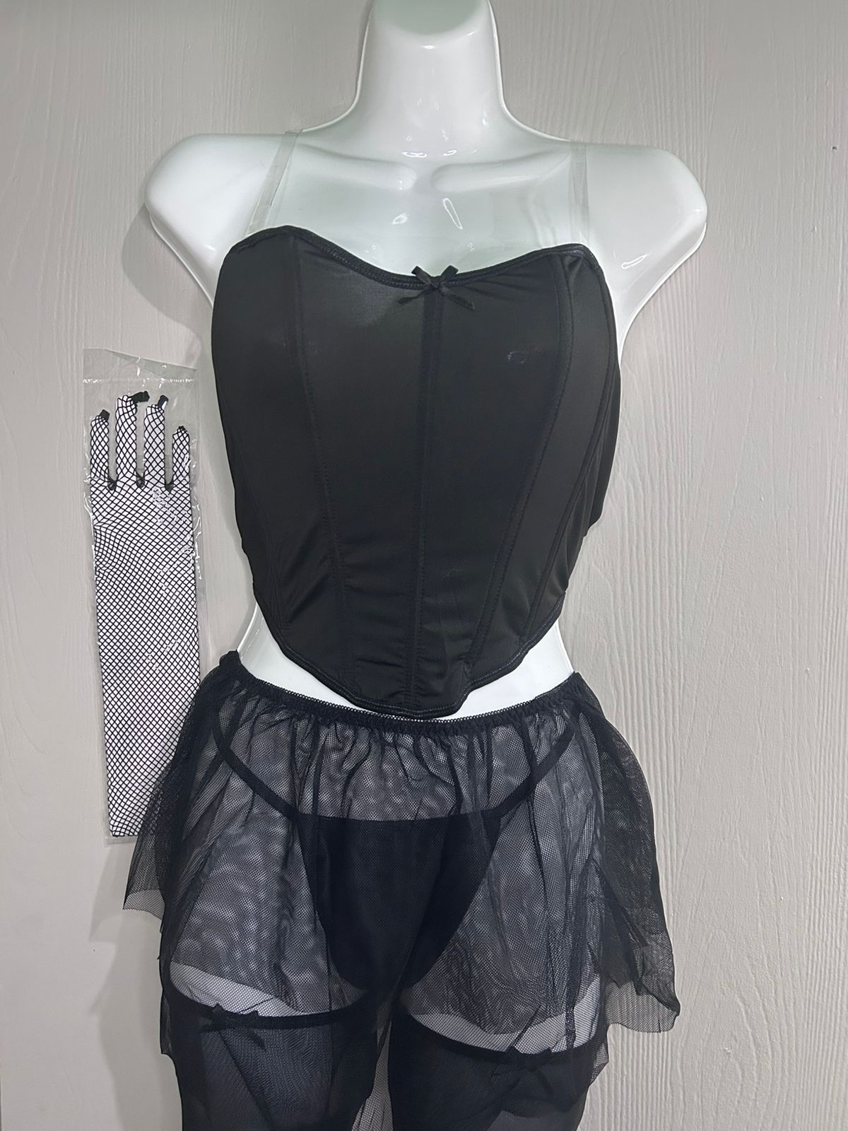 Disfraz Corset Sensual con Falda de Tul – Cosplay Adulto Mujer | Rojo / Negro