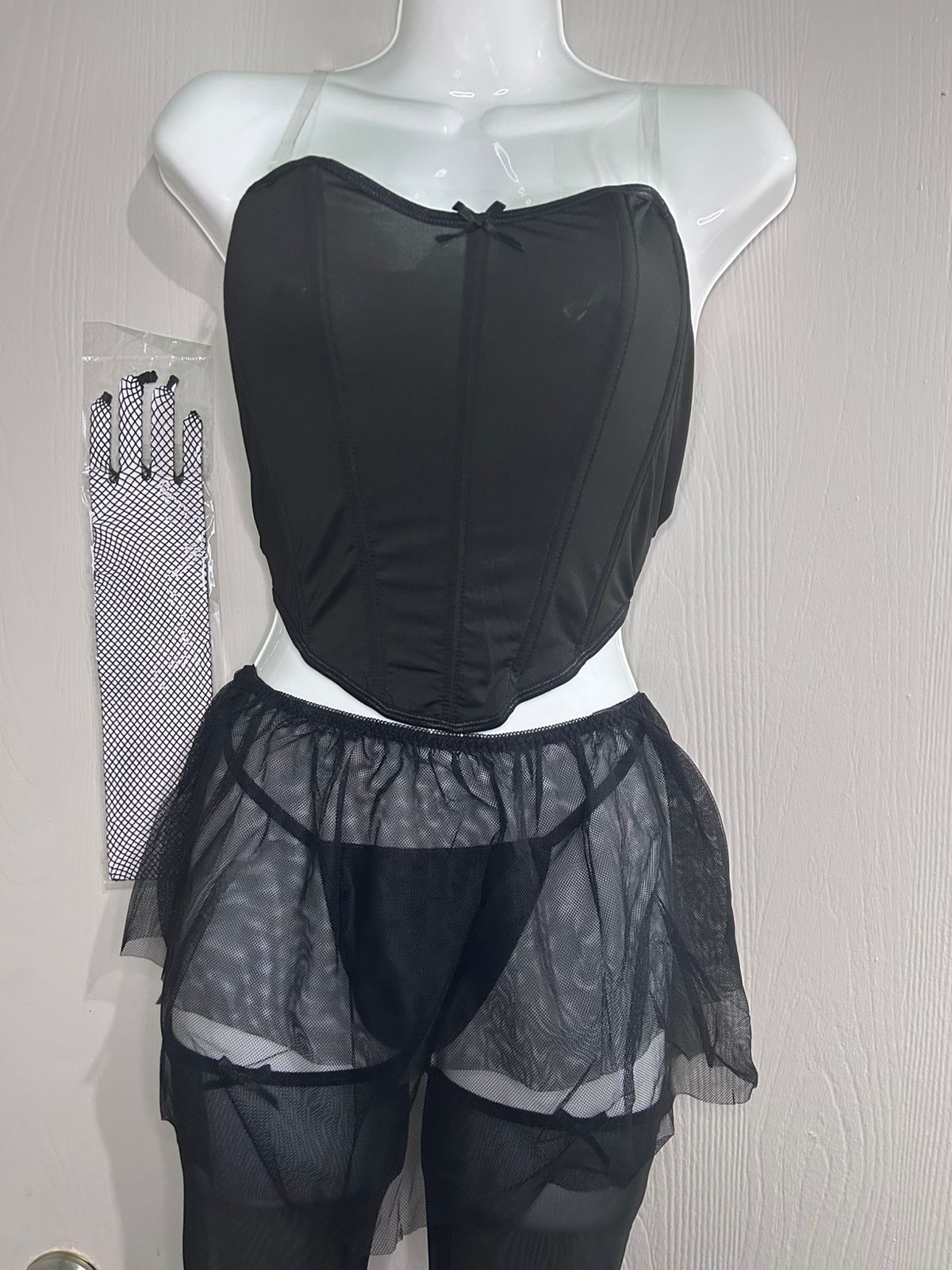 Disfraz Corset Sensual con Falda de Tul – Cosplay Adulto Mujer | Rojo / Negro